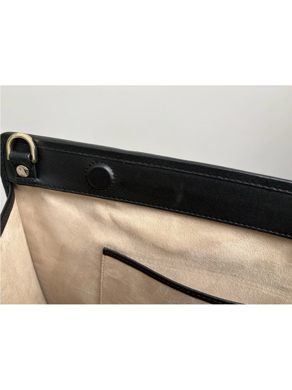 $995 Strathberry Large Black Leather Crossbody Top Handle Tote Bag Satchel Purse - Picture 13 of 16